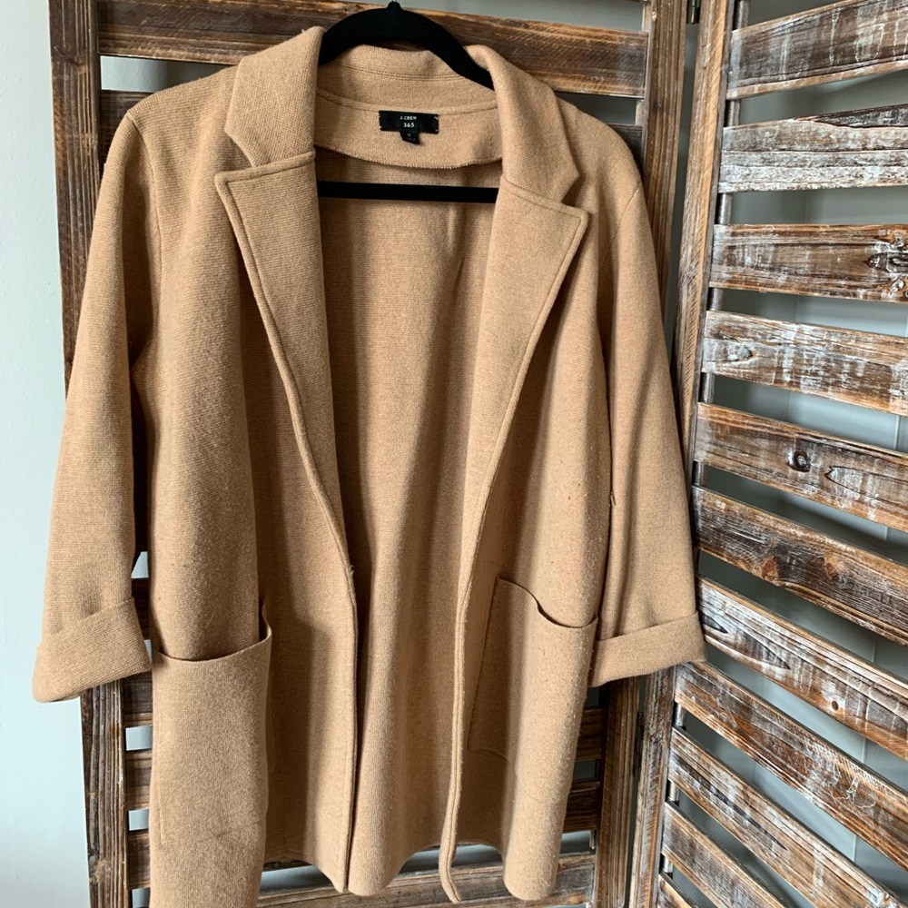 J. Crew Sophie Open-Front Sweater Blazer